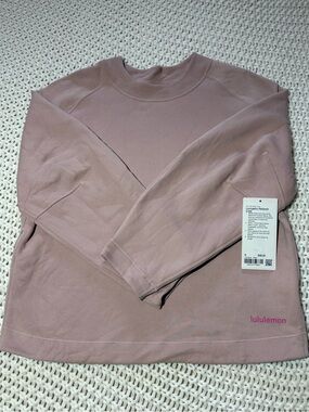 lululemon loungeful relaxed crew in mink berry size small